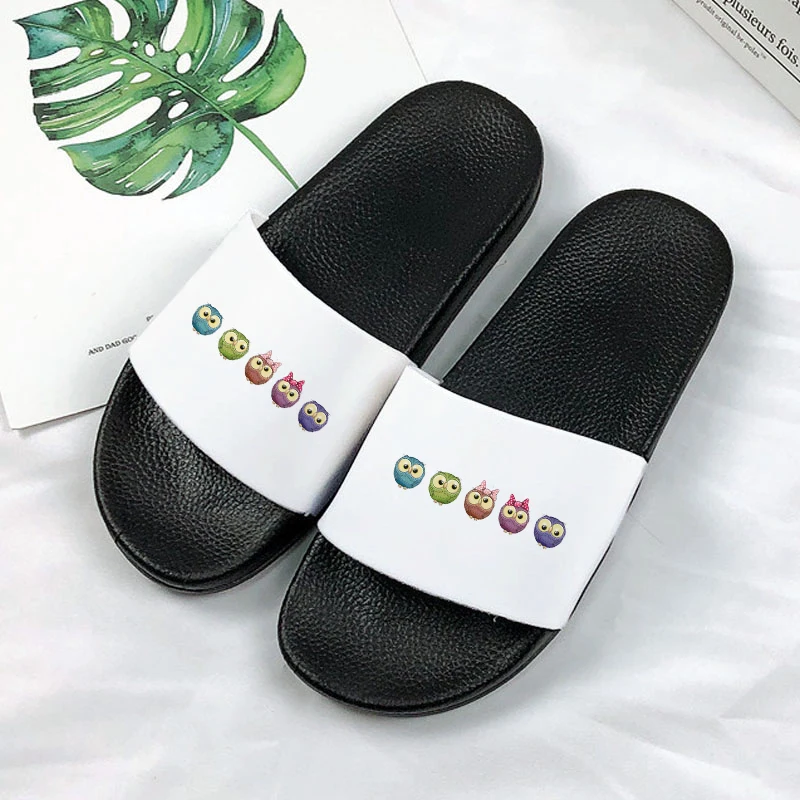 

Women Slippers Thick Platform Summer Owl Beach Sandals Soft Sole Slides Leisure Indoor Bathroom slipper Anti-slip female Shoes