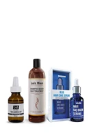 luis bien hair growth care set anti hair loss hair regrowth natural herbal treatment shampoo black garlic oil blue hair serum
