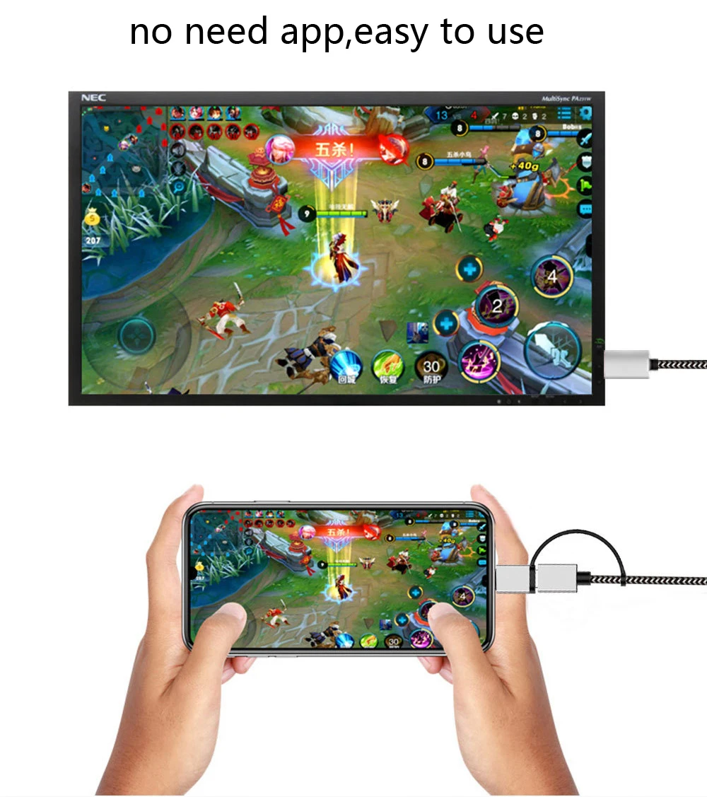 2K Bluetooth аудио Type C Micro USB HDMI кабель HDTV адаптер для Huawei Mate 20 P9 Samsung S10 S9 S8 Note 8 9 Android