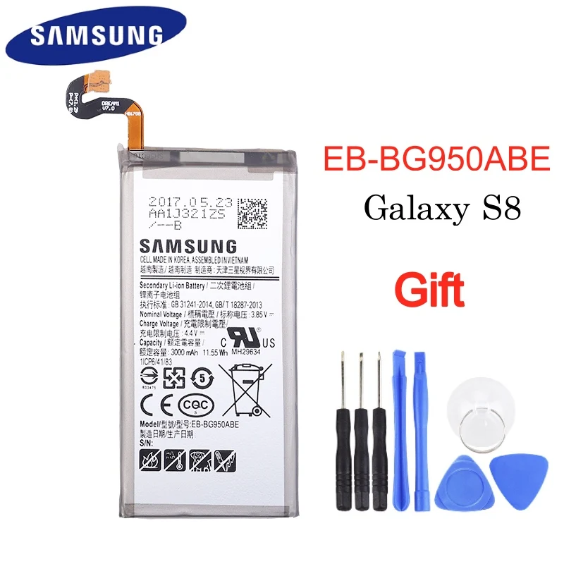 Батарея EB-BG950ABE 3000 мАч для Galaxy S8 SM-G9508 G950F G950A G950T G950U G950V G950S Аккумуляторы для мобильных телефонов