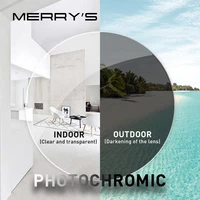 merrys anti blue light rays photochromic series 1 56 1 61 1 67 prescription cr 39 resin aspheric glasses lenses myopia lens