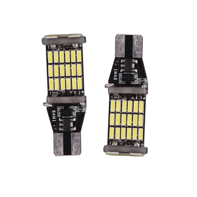 T15 W16W светодиодный Автомобильный Обратный светильник лампочки Canbus Error Free 4014 45SMD