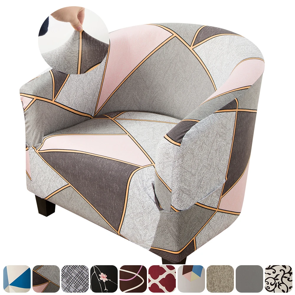 

Printed Elastic Sretch Bathtub Sofa Cover Armchair Seat Spandex Slipover Protector Washable Dustproof Home Chair Decoration