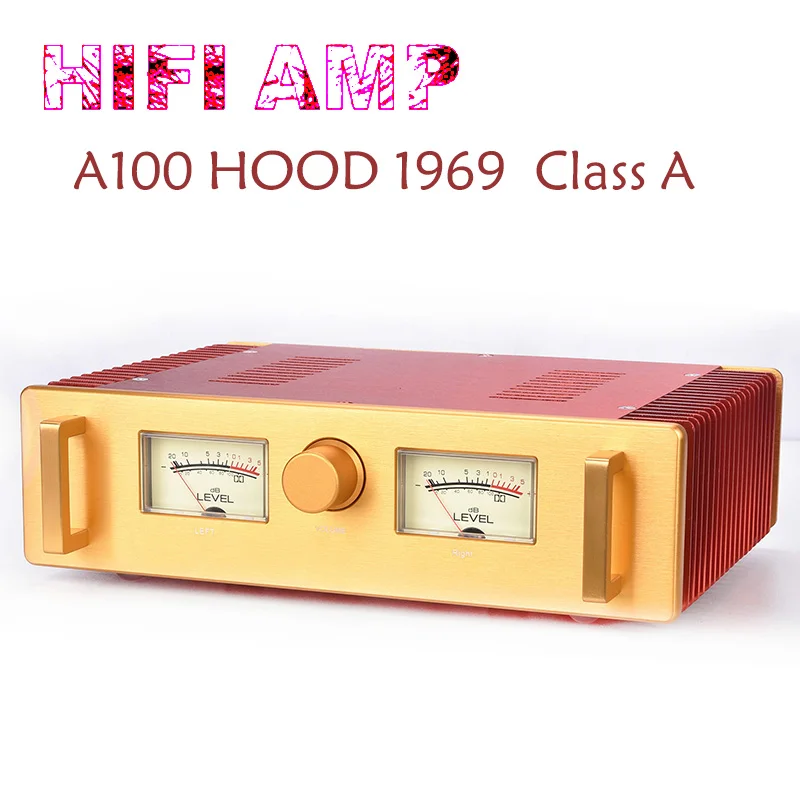 A100 Classic Upgrade  Hood 1969 Class A Single Ended HiFi Power Amplifier Desktop Home Audio AMP Fever Metal Sealed Transistor
