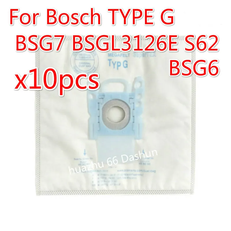 

10 suitable for Bosch & SIEMENS type G BSG7 BSGL3126E S62 BSG6 vacuum cleaner dust bag garbage bag