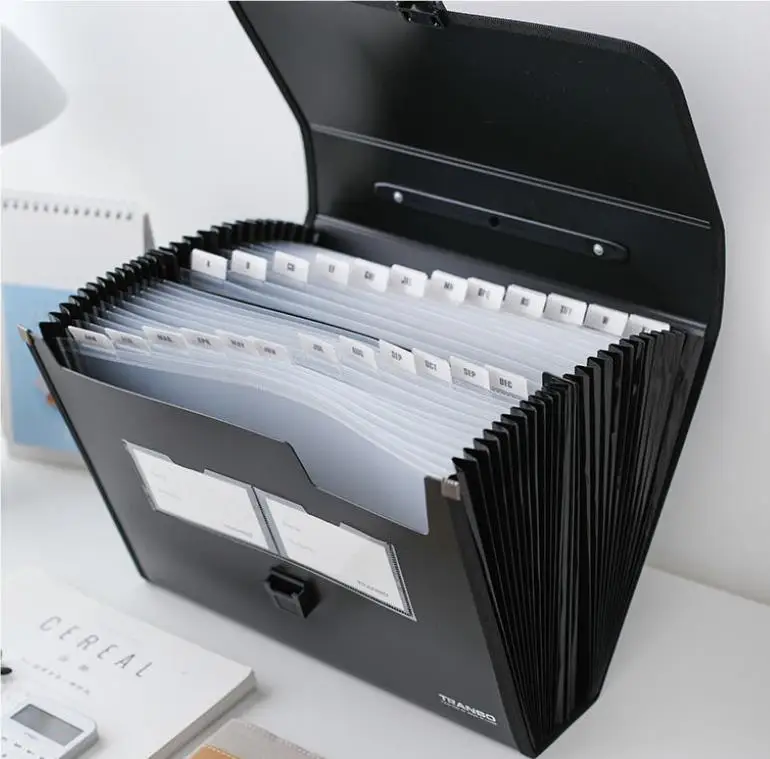 

NEW 13 Cells File Storage Bag Home Office Important Documents Certificate Invoice Receipt Paper Storage Bag Classification