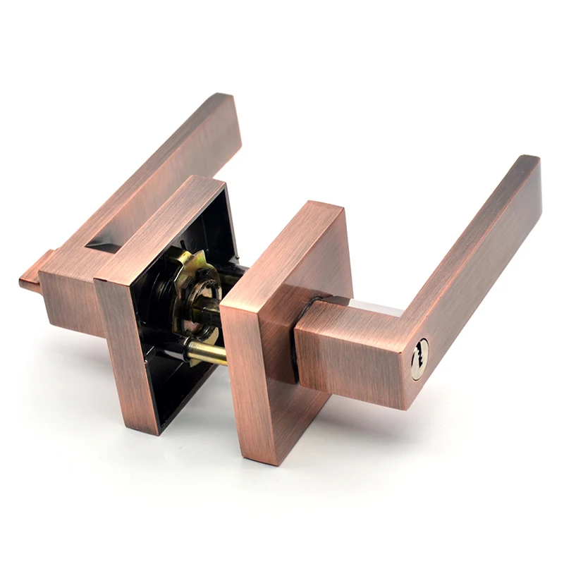 

Door Handle Door Handle Lock Square Channel Privacy Mask Interior Bedroom Room Bathroom Three-Bar Spherical Lock
