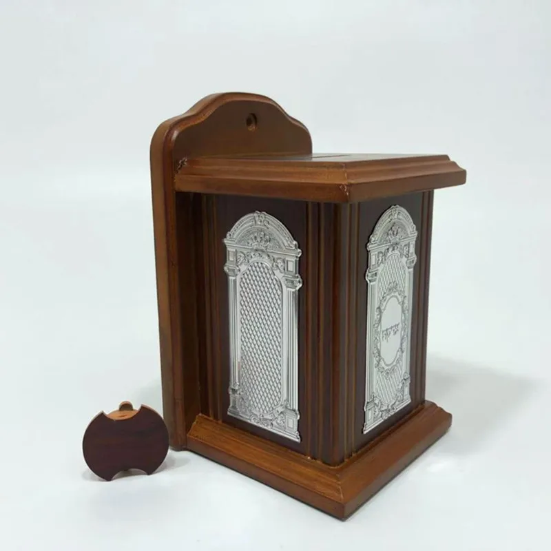 

Jewish Savings Pot Home Decoration Office Gift Wooden Money Box Spaarpot