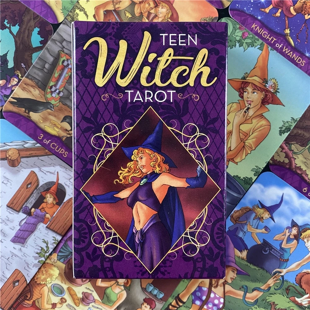 

2021 New Teen Witch Tarot Cards and PDF Guidance Divination Deck Entertainment Parties Board Game Support Drop Shipping 78 Pcs