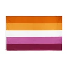 90*150 см ЛГБТ 2019 закат Лесбийский флаг