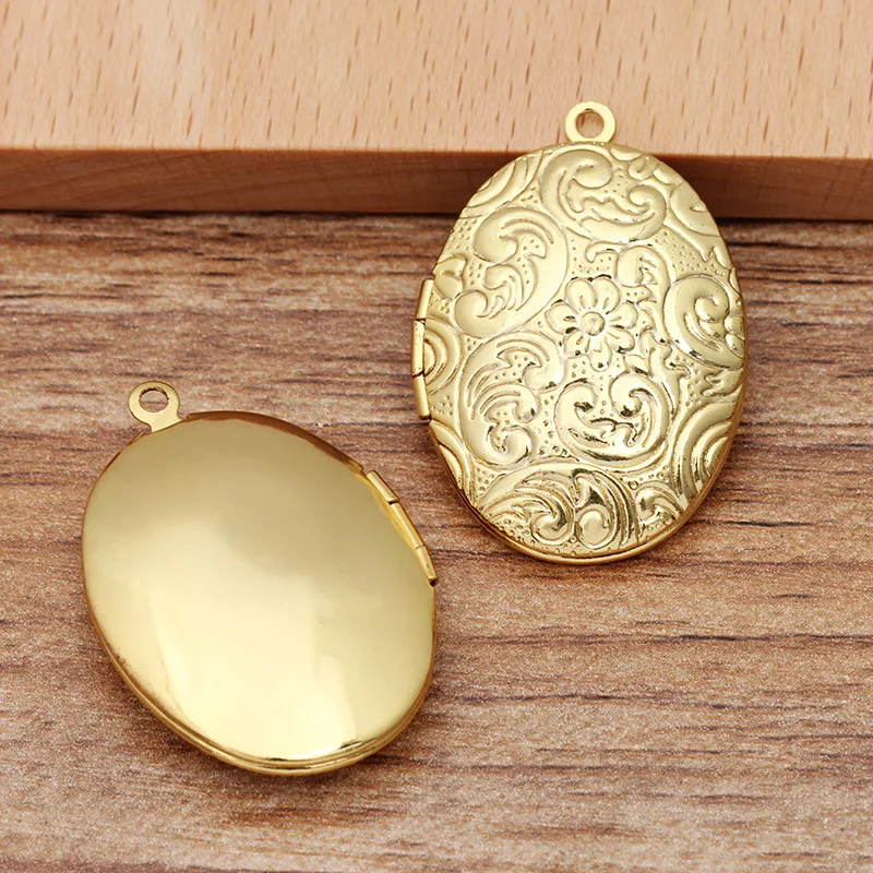 10 шт. 23*33 мм металлический латунный Овальный Кулон медальон открывается фото