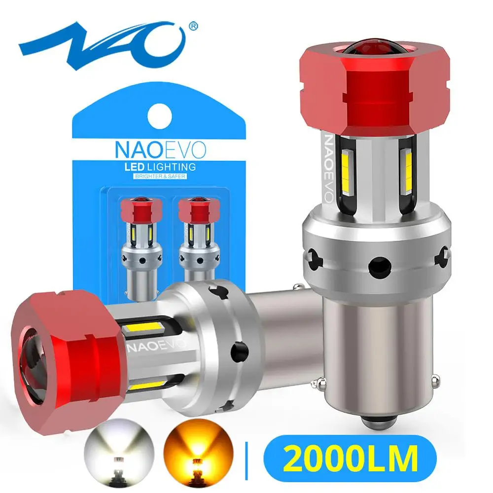NAO T20 7440 PY21W P21W 1156 светодиодный 2000Lm W16W 8W T15 921 912 W21W BA15S для Superb Octavia 2 FL 2010 2013 дневной
