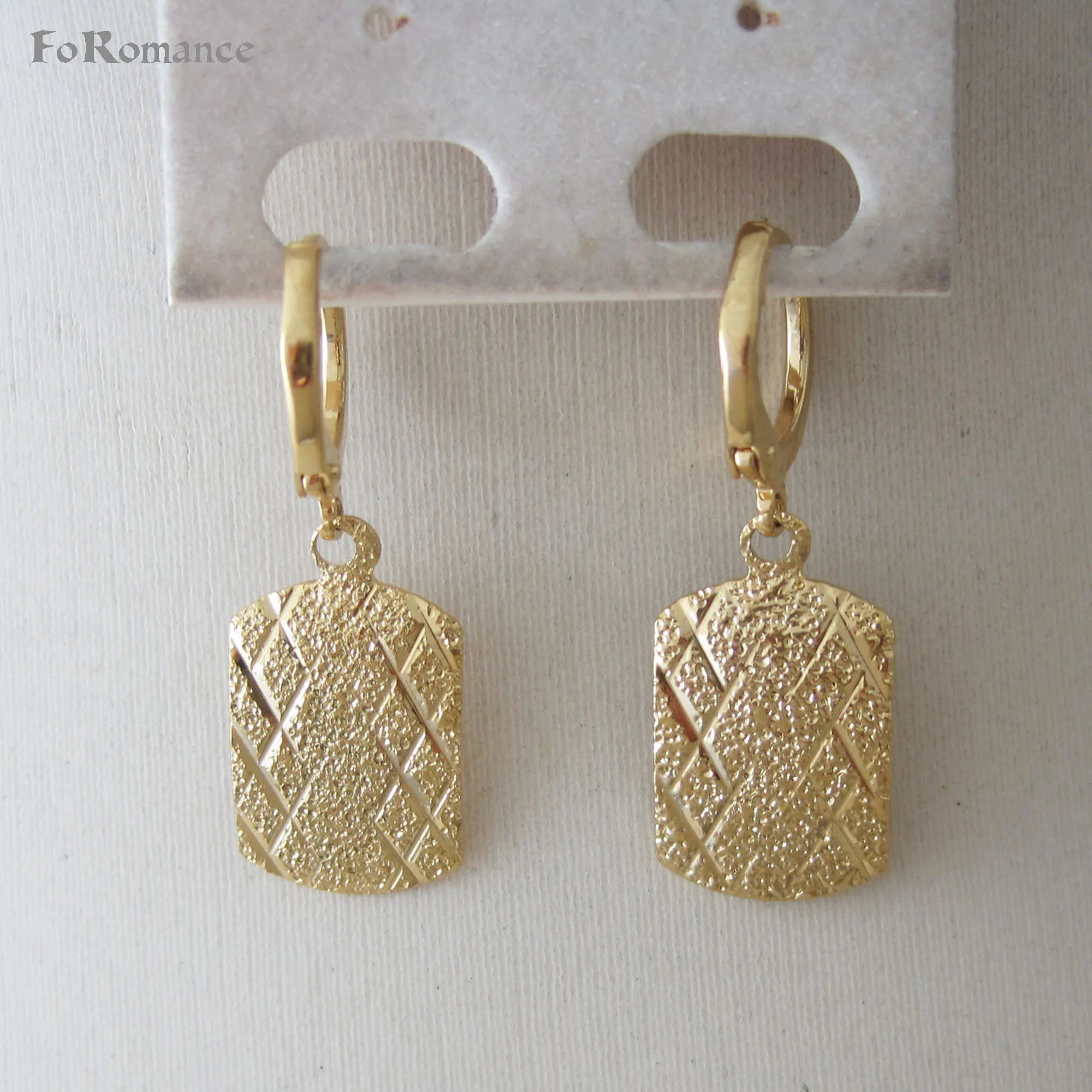 Висячие серьги с покрытием из желтого золота 1 38 дюйма пять стилей вырезанные