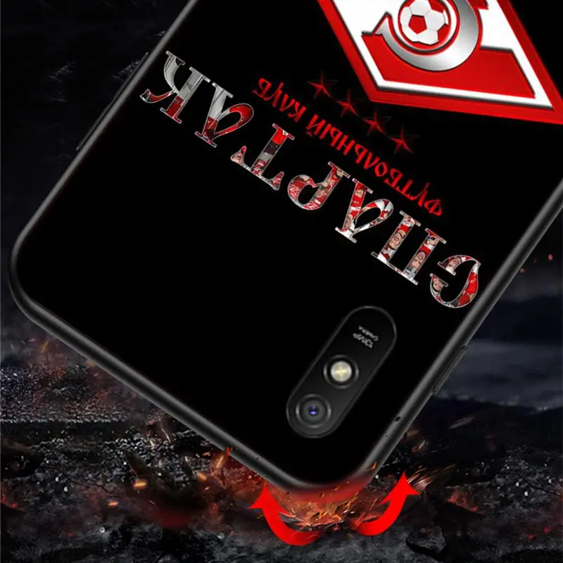 

Football Spartak Moscow For Xiaomi Redmi 9 9C 9A 9I 9T 10X 8A 8 7A 7 6A 6 5 S2 Y3 Y2 K30 Ultra K20 Pro Black Phone Case