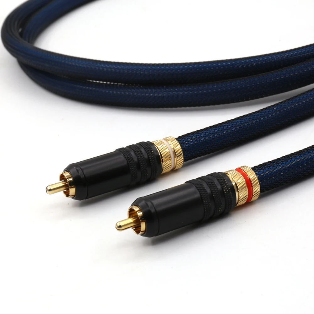 Yter SQ 88B 5N OCC чистый Медь с серебряным покрытием RCA Interconnet кабель WBT 0144 и гнездом для