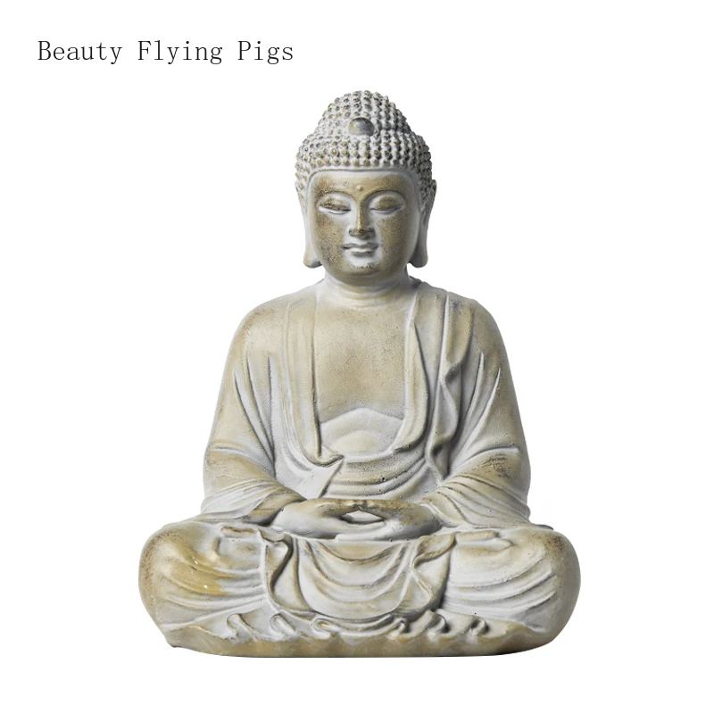 

Chinese Resin Buddha Statue Lucky Money Fengshui Sculpture Home Living Room Desktop Ornaments Gifts Craft Home Decoration