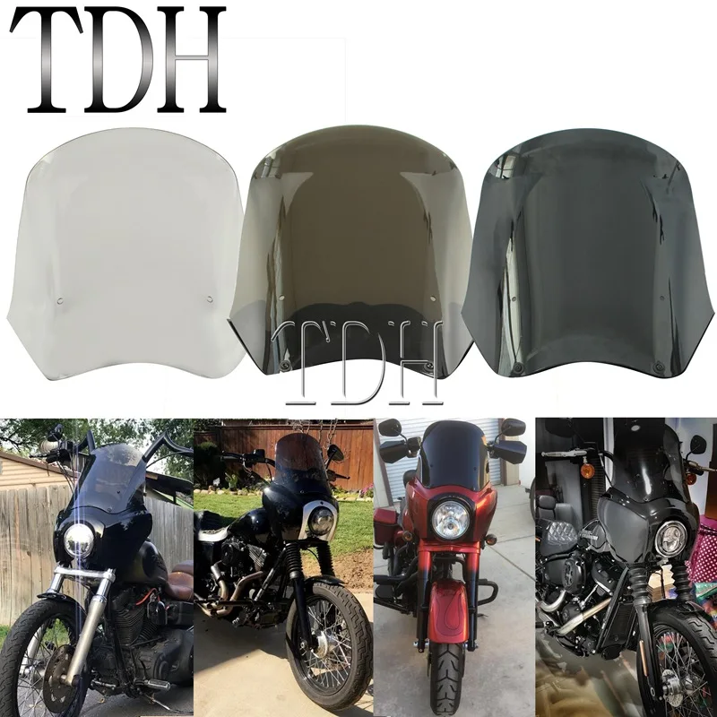 Лобовое стекло для Harley Dyna Street Fat Bob FXR FXD прозрачное/дымчатое/черное ветровое
