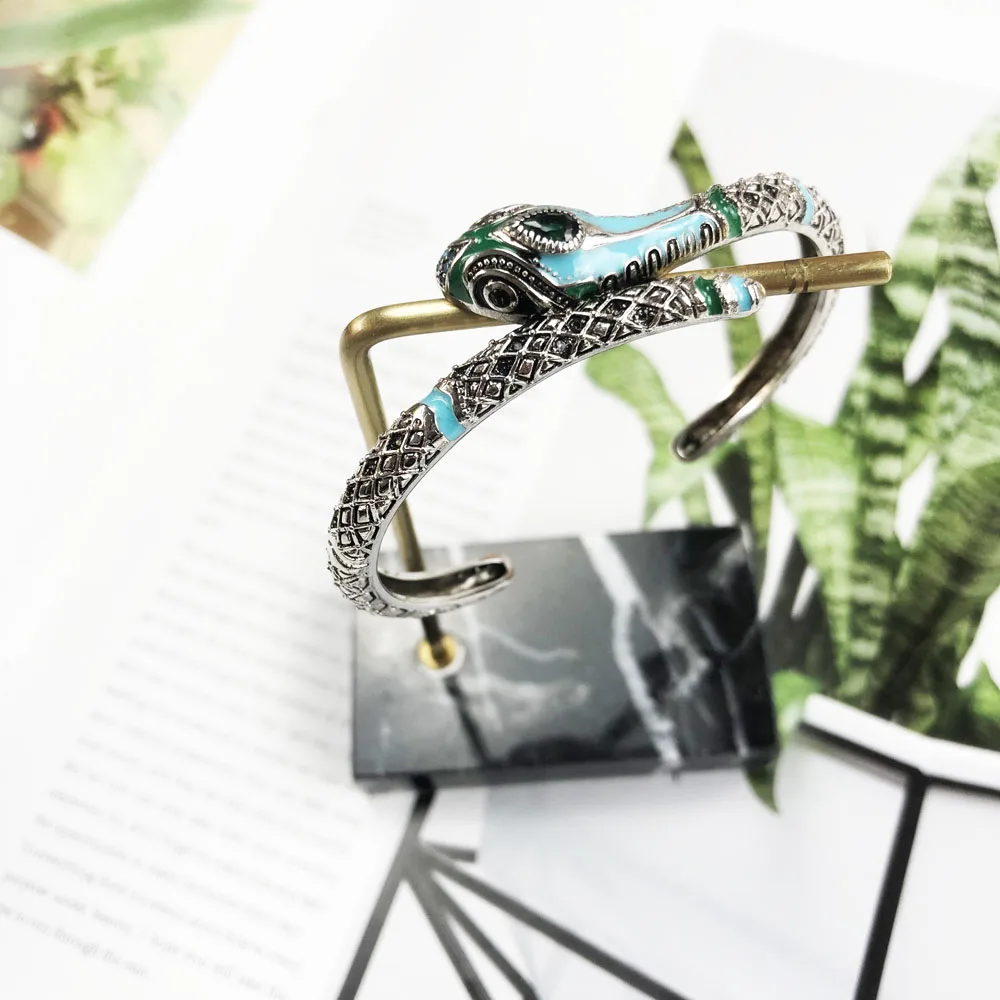 Браслет с синей змейкой лето 2020 новый бренд из стерлингового серебра 925 пробы