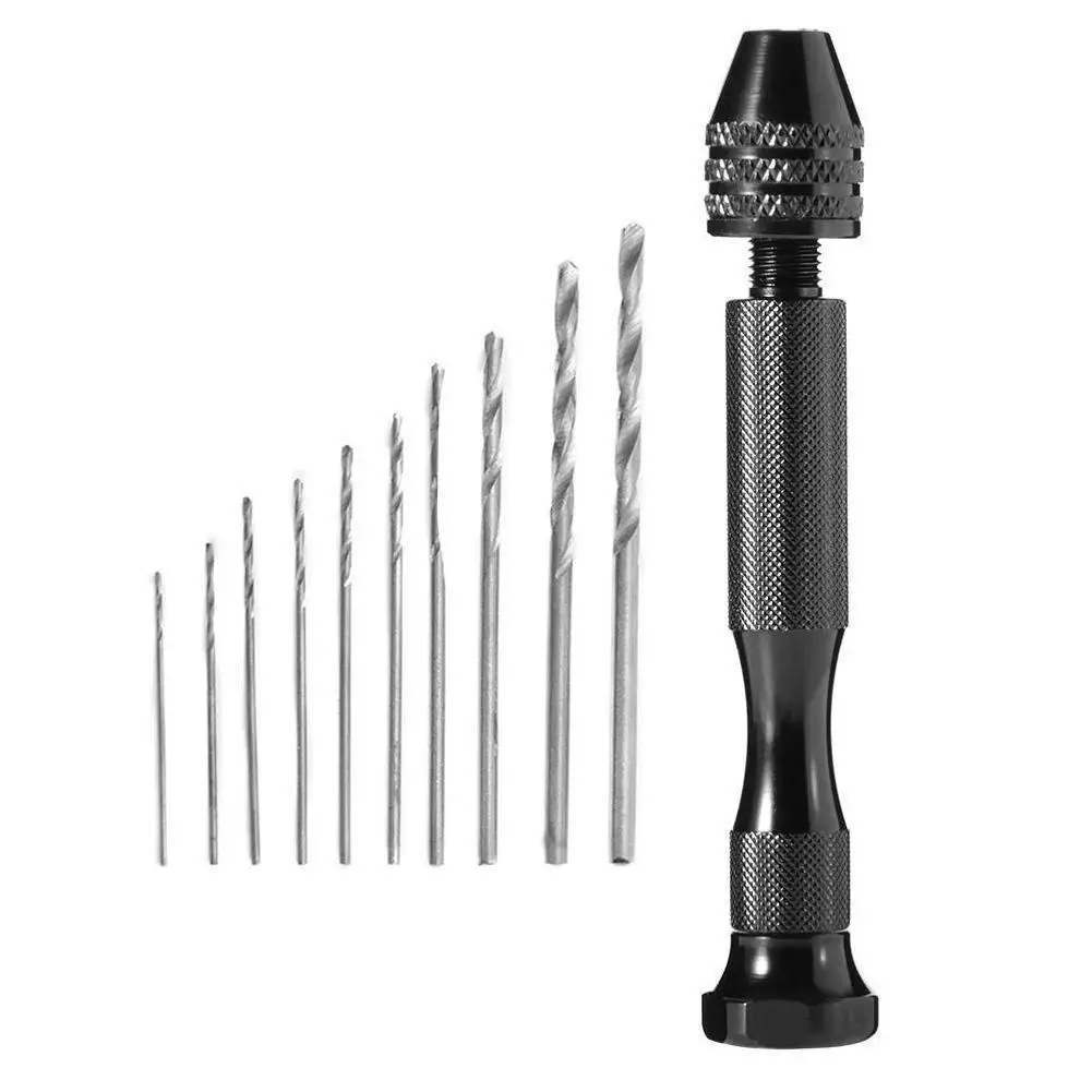 

Black hand twist diamond with twist drill Manual hole Carving Bodhizi Carving Amber Eye core puncher Tool V4C6