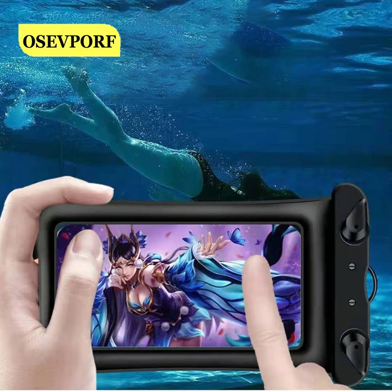

Universal Phone Pouch Waterproof Bag Underwater Dry Luminous Beach Bags Drift Diving Swimming Water Sports Cases Dry Pocket Bags