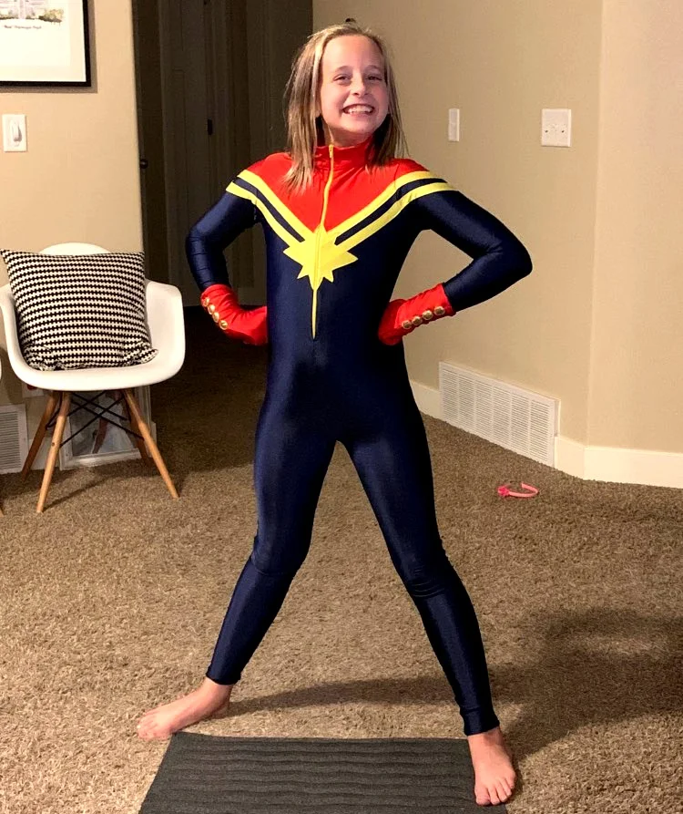 Костюм Зентаи Королевского синего цвета костюм супергероя Marvel Captain Carol Danvers для