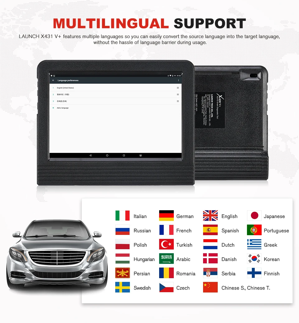 launch X431 V+ автомобильный диагностический инструмент сканер полная система диагностический инструмент Универсальный Профессиональный PK launch x431 pro3