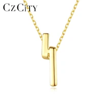 czcity silver necklace collana colier long pendant necklaces for women fulmination ingenious style christmas gifts