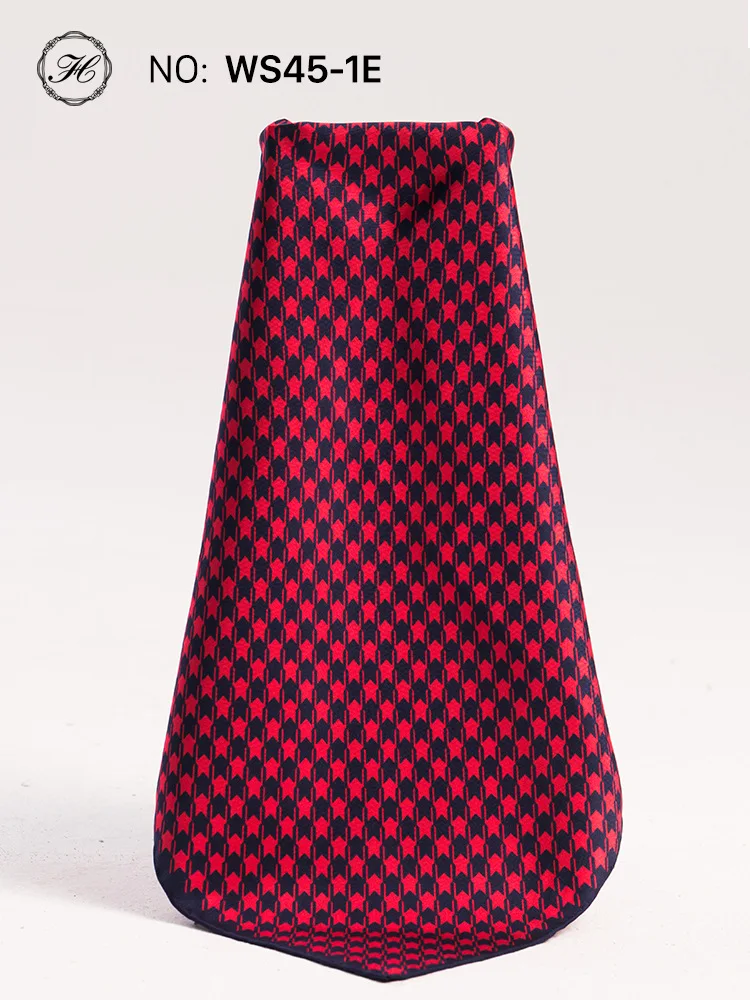 

43*43CM Fashion Lady Houndstooth Silk Scarf Wild Mulberry Silk Twill Scarf Variety Small Square Wrist Scarf