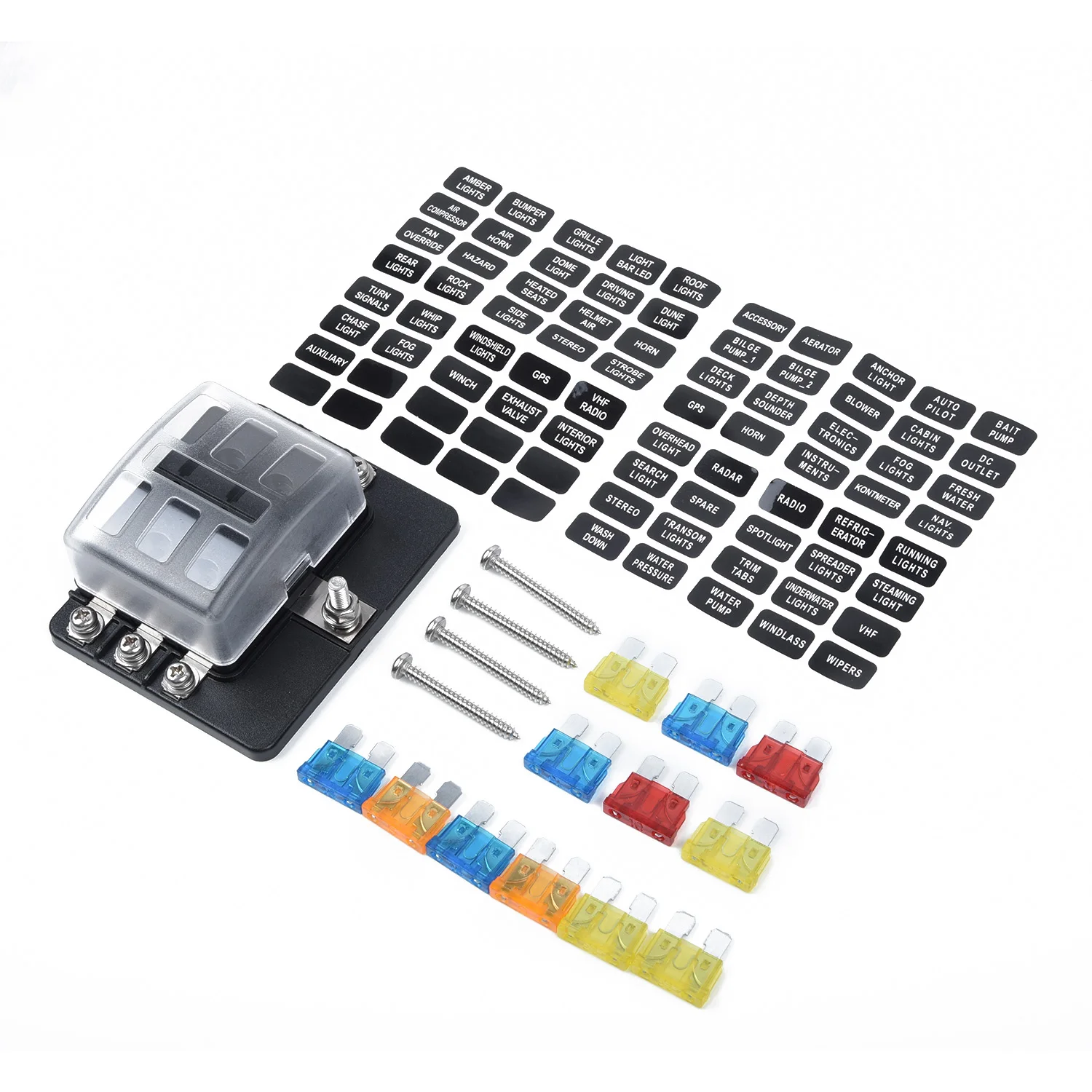 Держатель Блока предохранителя с 6-ходовым лезвием светодиодный индикатор для 12