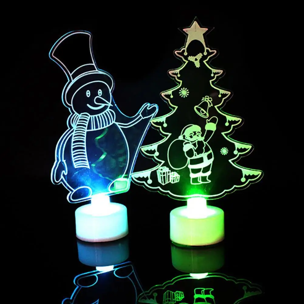 

Night Light Christmas Theme Pattern Long-Lasting Plastic Santa LED Light Home Decor