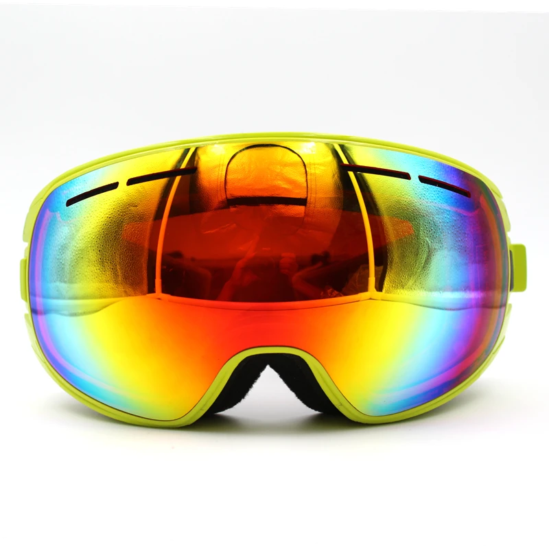 Мульти линзы Желтая оправа брендовые новые лыжные очки UV400 противотуманные маска