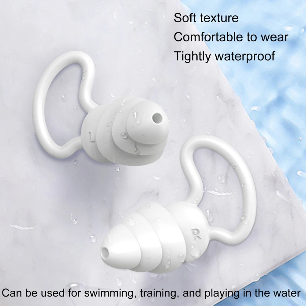 

Triple Soundproof Silicone Earplugs Anti-noise Sleep Students Study Noise Reduction Waterproof Swimming