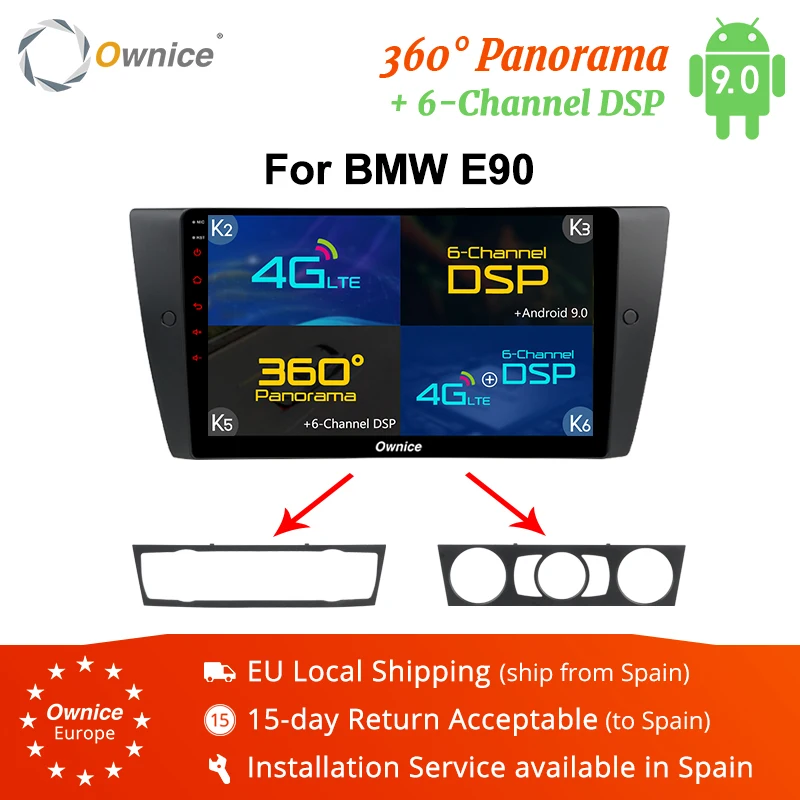 Ownice K1 K2 K3 K5 K6 Octa 8 ядерный Android 1 DVD GPS навигация для BMW E90 радио головки Uint плеер 360