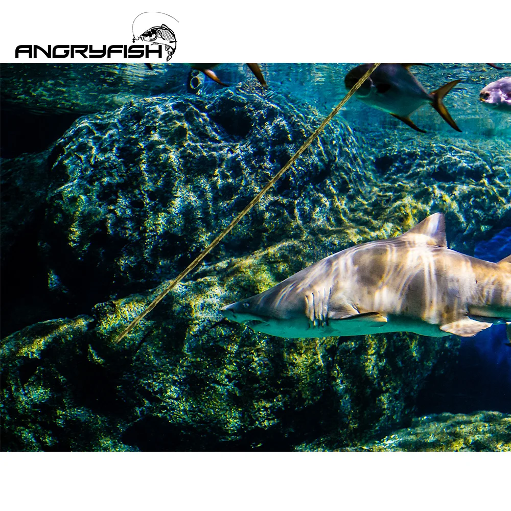 Angryfish 300 метров 4-кратная плетеная рыболовная леска camвороwn и CamoYellow двухцветная