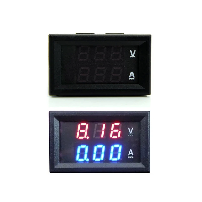 

DC 100V 10A Digital Voltmeter Ammeter Car Motorcycle Blue with Red Dual Display LED Amp Dual Volt Meter Gauge DIY Tool Nice