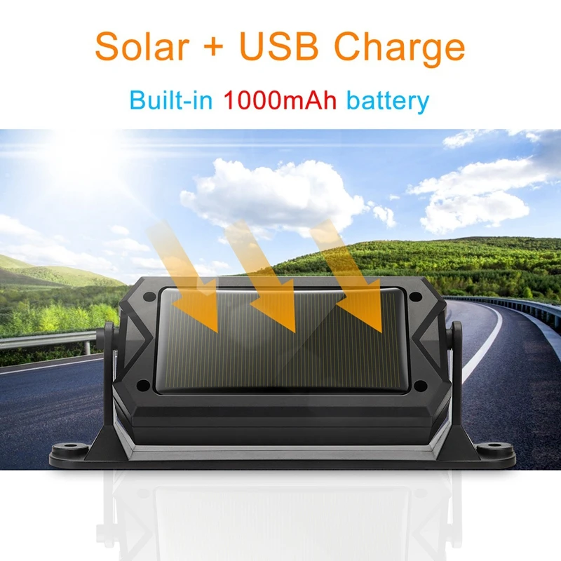 

Universal TPMS Wireless Tire Pressure Monitoring System Solar Power LCD Display 6 External Sensor for Truck