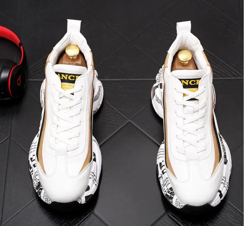 

2020 Casual Men Shoes Platform Sneakers Vintage Male Thick Sole Trainers Running Shoes High Quality Youth Boy Gym Teenagers