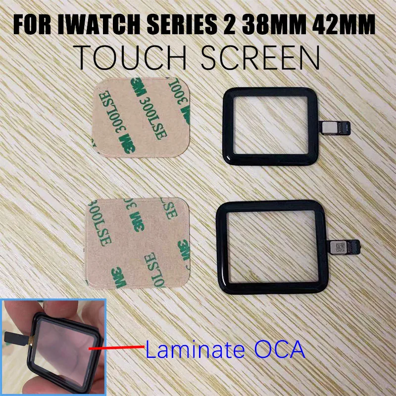 

New 38mm 42mm Touch Screen Digitizer For Apple Watch Series 2 S2 LCD Front Glass Sensor Outer Panel Cover With Flex Cable