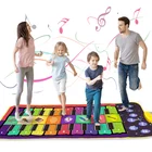 Двухрядный музыкальный коврик, одеяло с клавиатурой, пианино, многофункциональный игрушечный инструмент, подарки, развивающая игрушка для детей, 4 вида