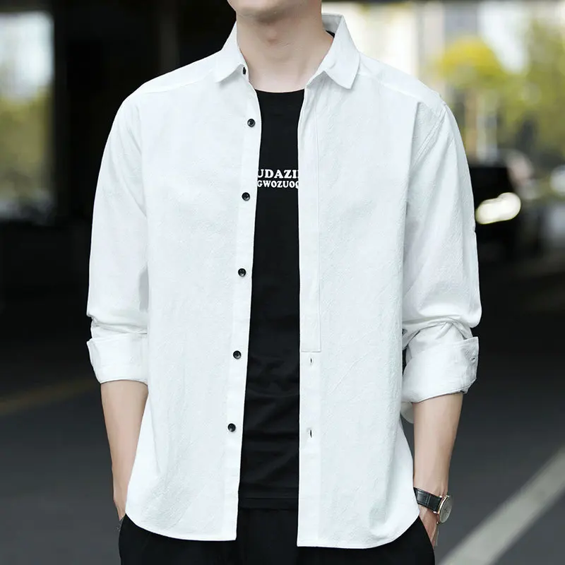 

Short sleeve shirt men's summer new style work leisure class fashion men's clothing hidden placket cotton shirt men's clothing
