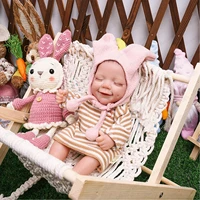 mini bebe reborn 12 inches doll kit april diy full vinyl body soft touch lifelike unassembled unpainted blank parts toy for girl