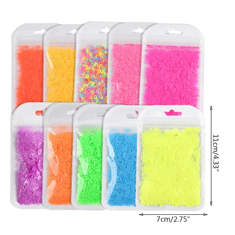 

D2TD Nail Art Fluorescent Sequins Holographic Glitter Flakes Jewelry Epoxy DIY Resin Mold Filling Decor