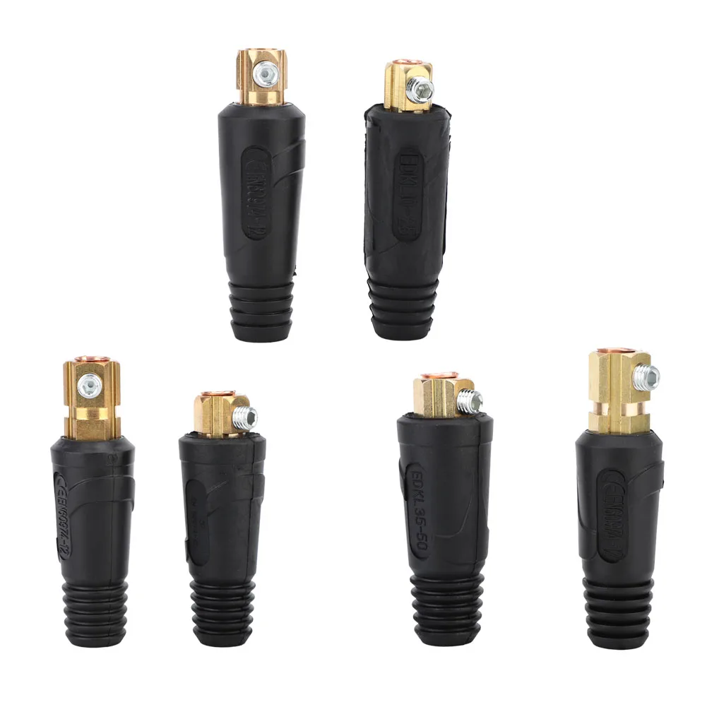 6psc/набор медный Евро Стиль сварочный кабель быстрый соединитель 200 400A