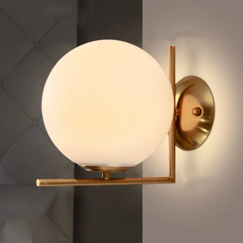 Простой стиль скандинавский молочный стеклянный обеденный светильник