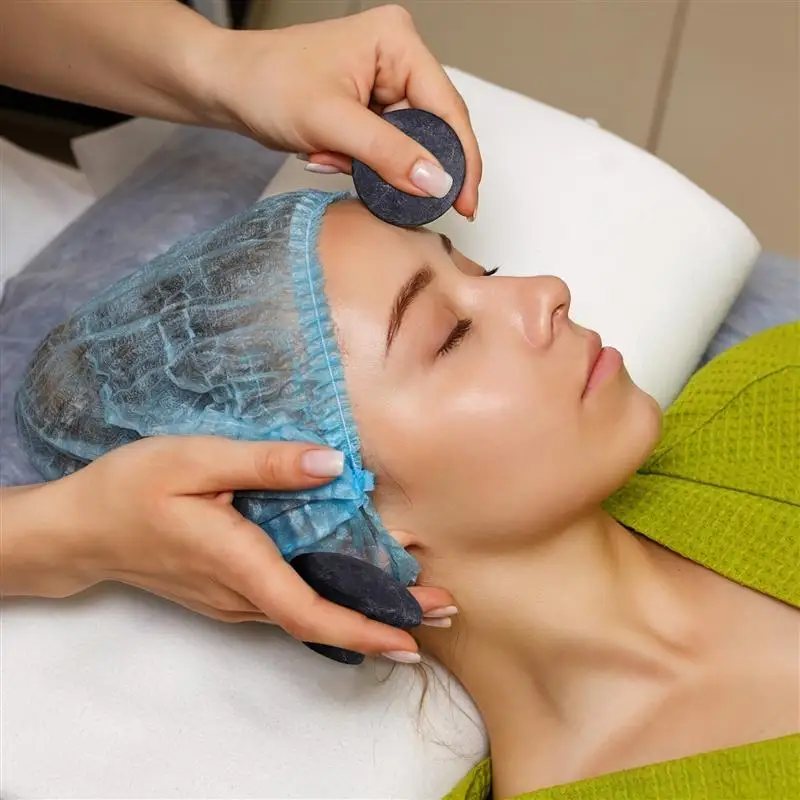 

2pcs Massage Stones Smooth Practical Safe Guasha Tool Gua Sha Stone Mushroom Head Massager for SPA Therapy