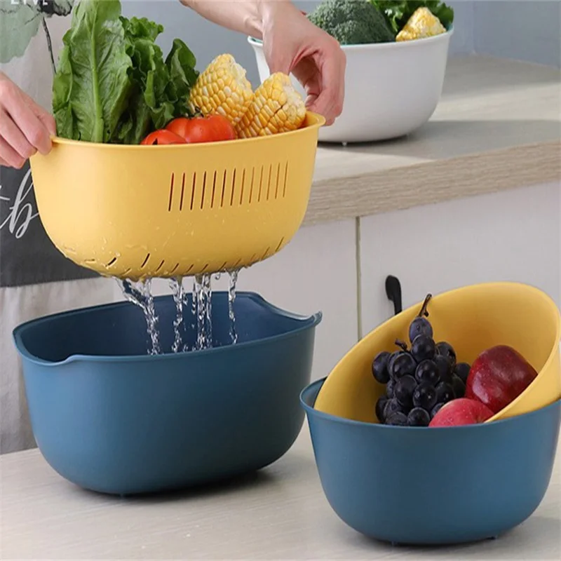 

Kitchen Drain Basket Fruit Vegetable Washing Basket Strainer Home Fruit Vegetable Storage Container Sink Drainer Kitchen Tools