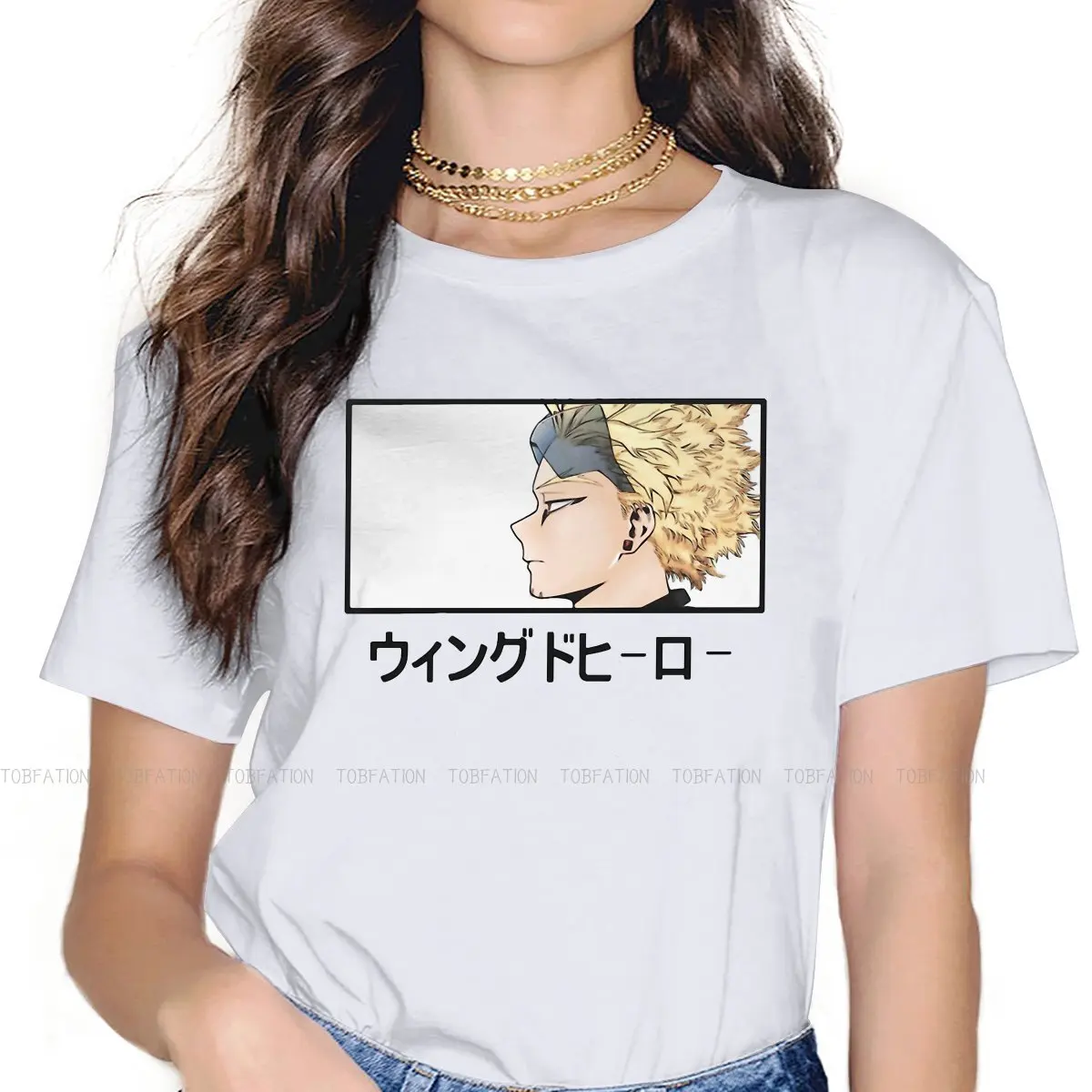 

Футболка для девушек из аниме Моя геройская академия, Izuku Bakugo, женские топы, графические кавайные футболки, Женская хлопковая Футболка 5XL
