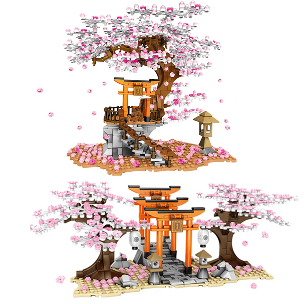 2020 город улица вид Сакура ларек Inari Shrine блоки друзья вишневого цвета пейзаж дом