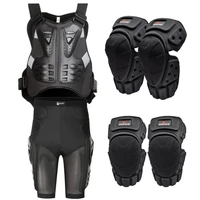 wosawe adult sleeveless mtb motocross armor full body protection motorcycle vest jacket shorts kneepads protective gear suit