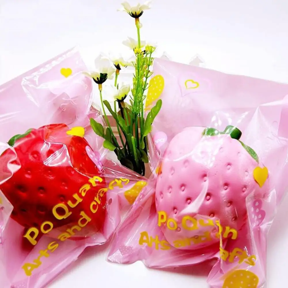 

Funny PU Anti-stress Toys for Adult Cute Strawberry Slow Rising Scented Stress Toy Novelty Soft Scented Charm Simulation Fruit